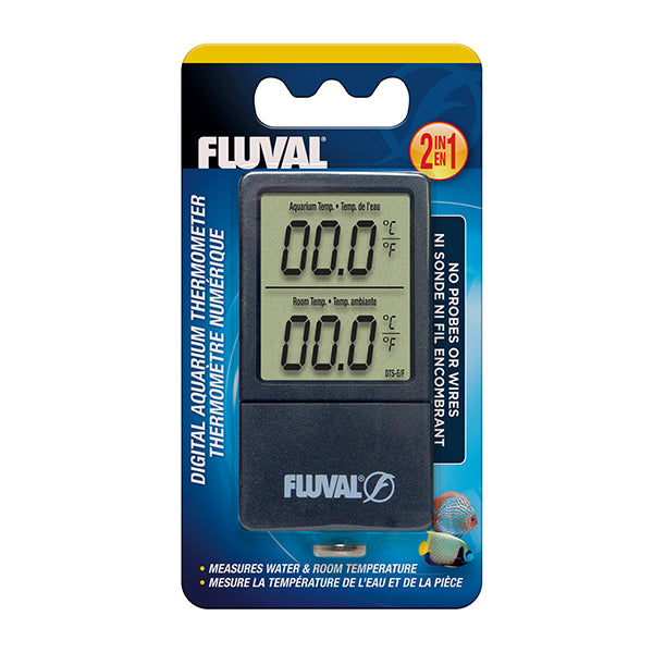 Fluval - Thermomètre Numérique 2 en 1 - Thermomètre pour Aquariums