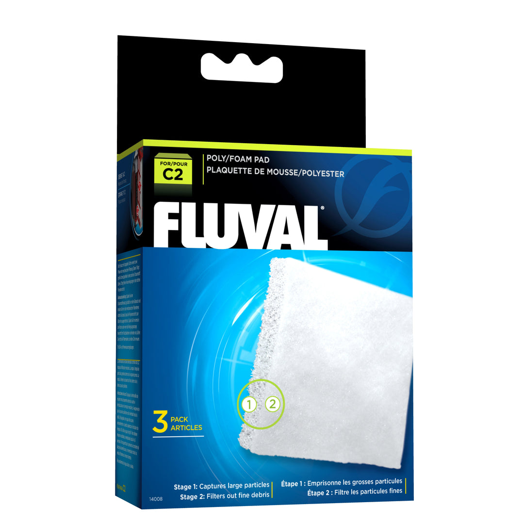 FLUVAL C2 Plaquette de Mousse/Polyester x3 pour Aquarium