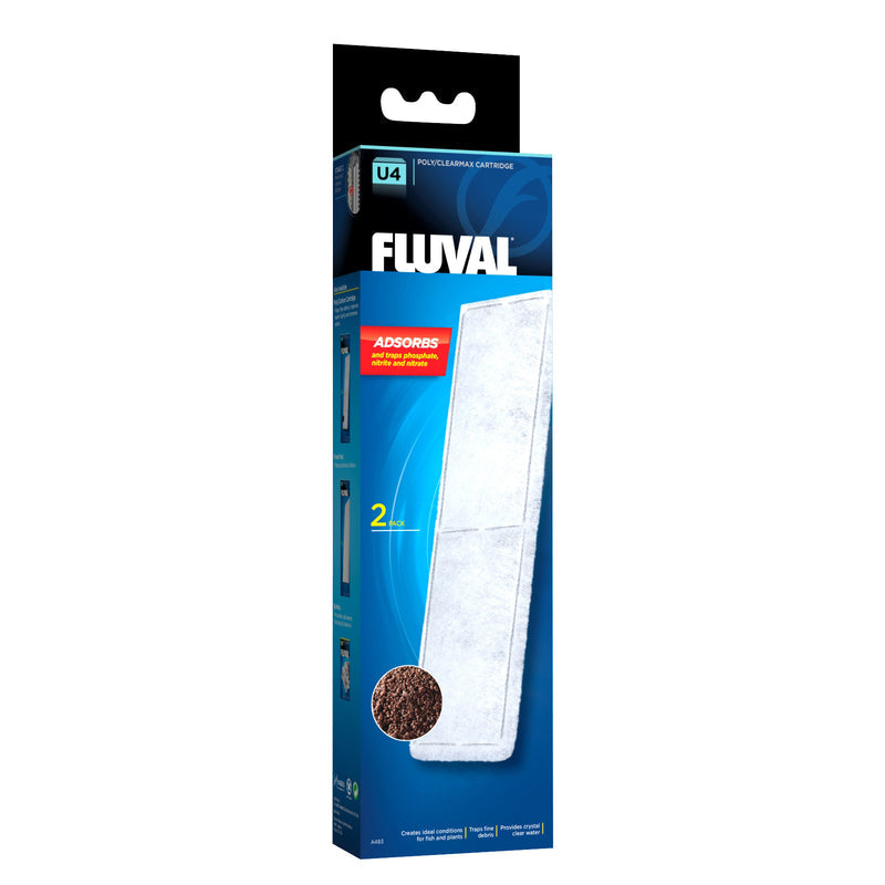 Fluval - Cartouches Polyester/ClearMax pour Filtre Série U - Masse Filtrante pour Aquariums