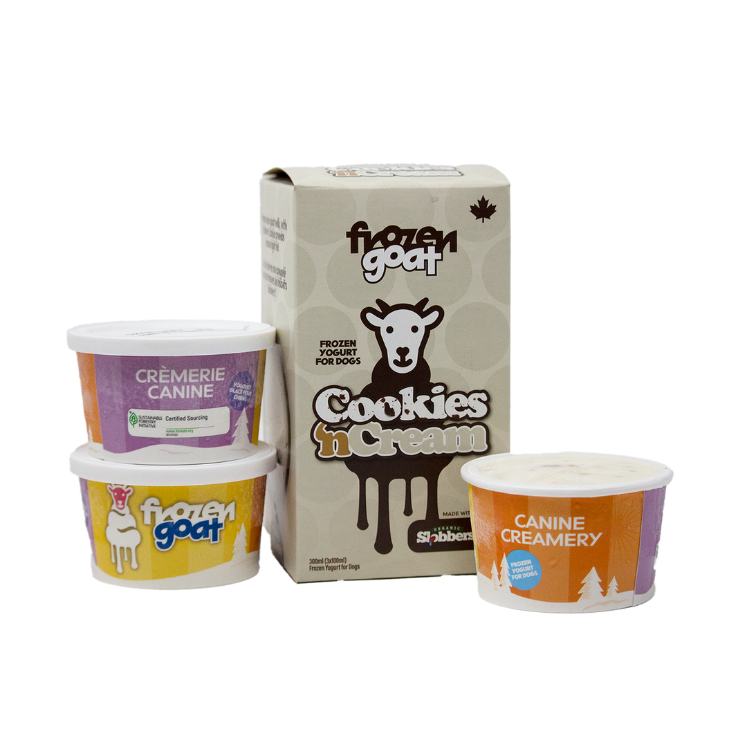 Big Country Raw - Yogourt Glacé au Lait de Chèvre, Biscuits et Crème - Supplément Congelé pour Chiens