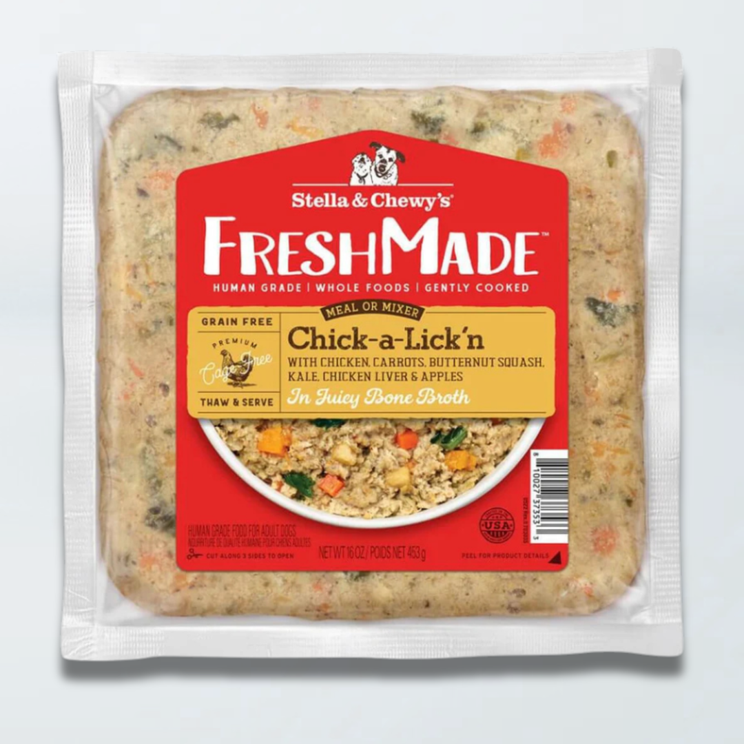Stella & Chewy's FreshMade - Chick-A-Lick'n - Nourriture Cuite Congelée pour Chiens