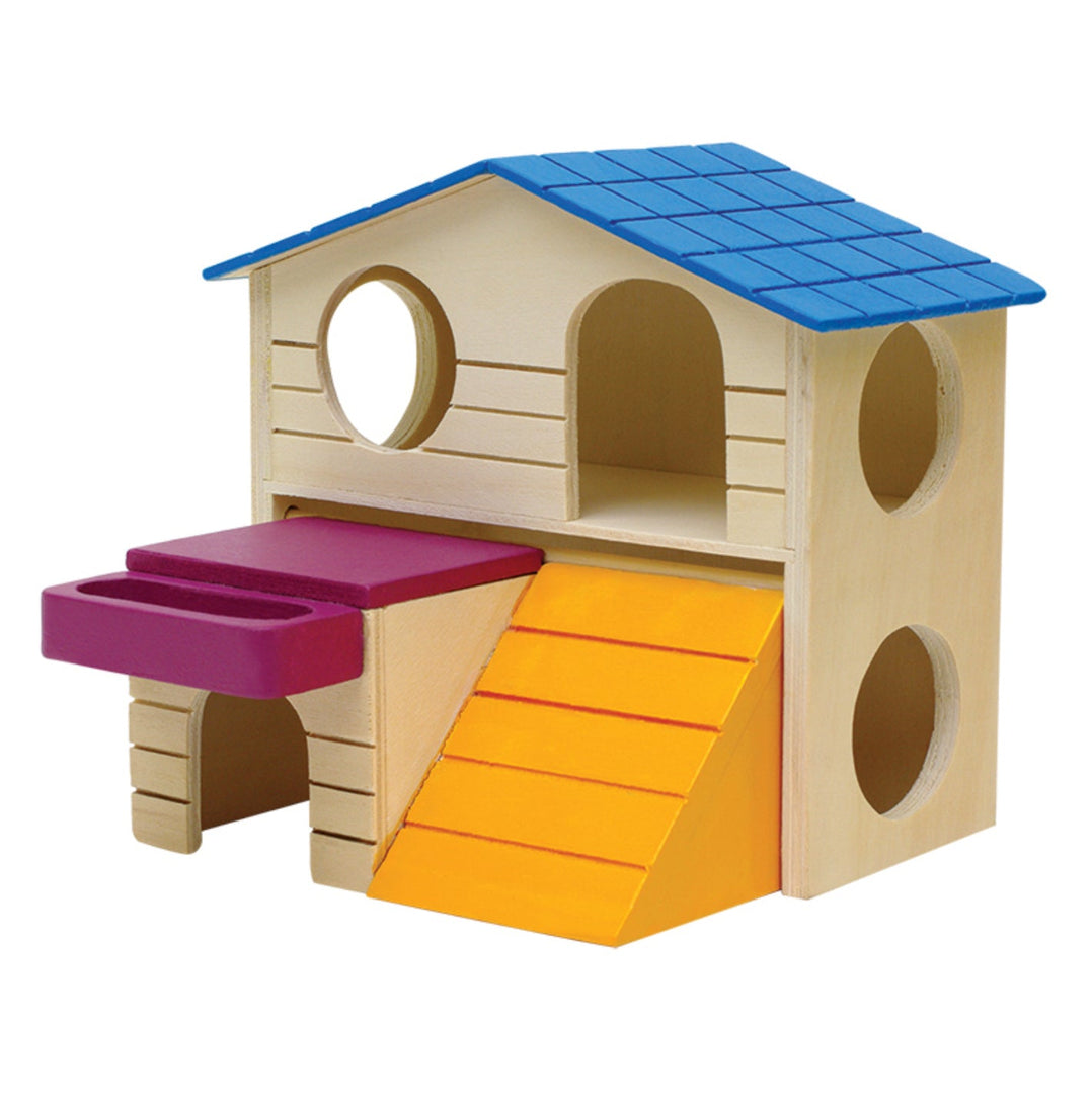 LW Maisonnette de Jeu Colorée en Bois L pour Rongeur