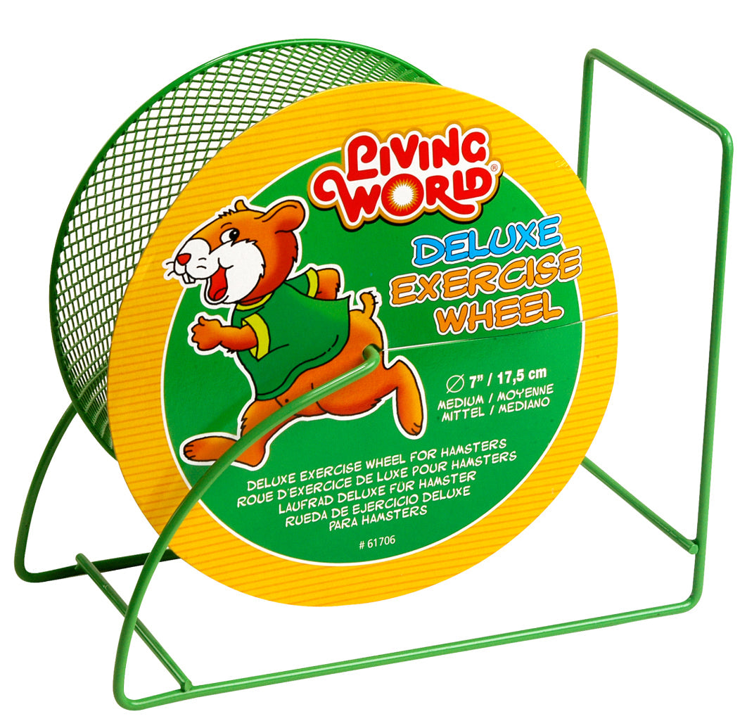 LW Jouet Rongeur Roue d'Exercise De Luxe Métal 7" Verte