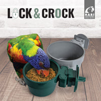 HARI Bol de Nourrissage Lock & Crock 177ml pour Oiseaux