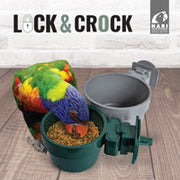 HARI Bol de Nourrissage Lock & Crock 177ml pour Oiseaux