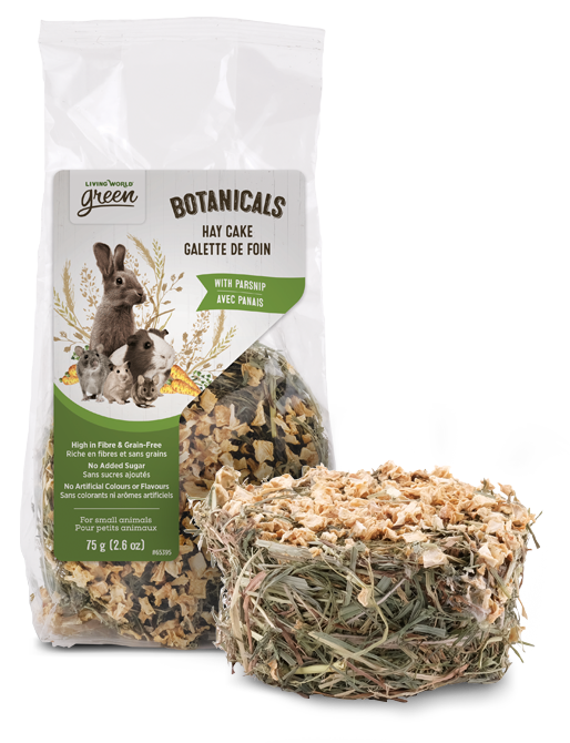 Living World Green - Galette de Foin Botanicals au Panais - Gâteries pour Rongeurs