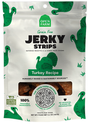 Open Farm - Lanières Jerky de Dinde - Gâteries Tendres Sans Grains pour Chiens