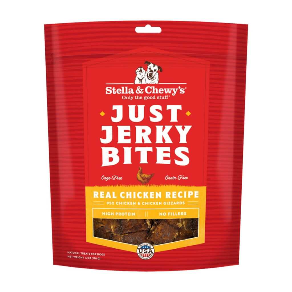 Stella & Chewy's Just Jerky Bites - Poulet et Gésiers de Poulet - Gâteries Tendres pour Chiens