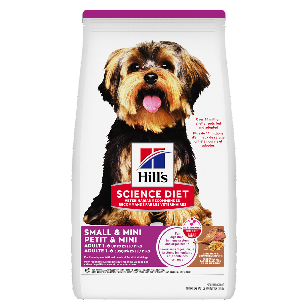 Hill's Science Diet - Agneau et Riz Brun - Nourriture Sèche pour Chiens de Miniatures et Petites Races