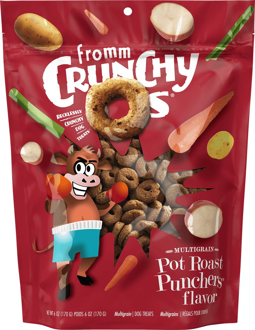 Fromm Crunchy O's - Pumpkin Kran Pow - Gâteries Croquantes Sans Grains pour Chiens