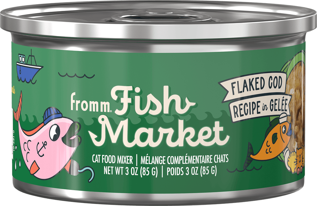 Fromm Fish Market - Morue Effilochée en Gelée - Complément Alimentaire pour Nourriture pour Chats