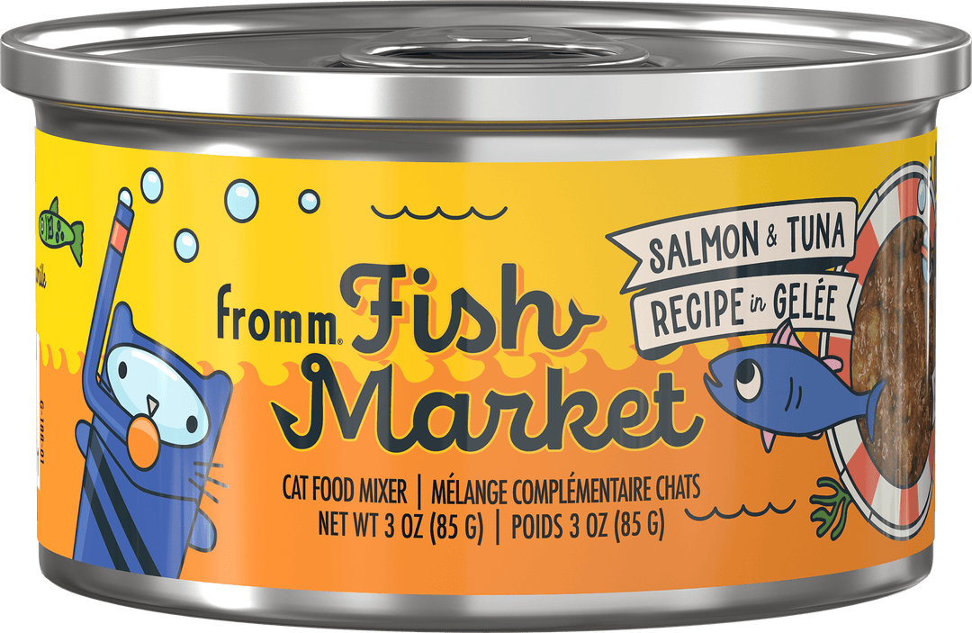 Fromm Fish Market - Chat Saumon & Thon en Gelée - Garniture pour Nourriture pour Chats
