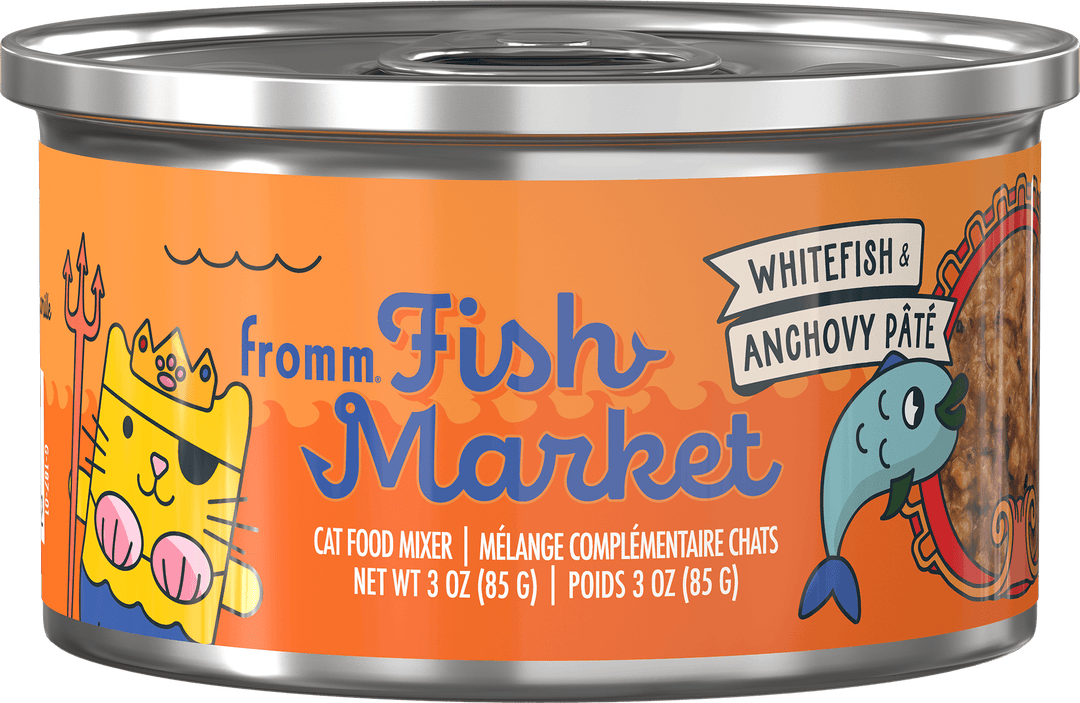 Fromm Fish Market - Chat Poisson Blanc & Anchois en Pâté - Garniture pour Nourriture pour Chats