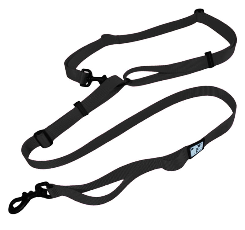 CHIEN BLANC Laisse Multi-Snaphook Noir