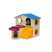 LW Maisonnette de Jeu Colorée en Bois L pour Rongeur
