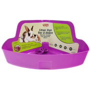 LW Bac à Litière en Coin Petits Animaux Violet
