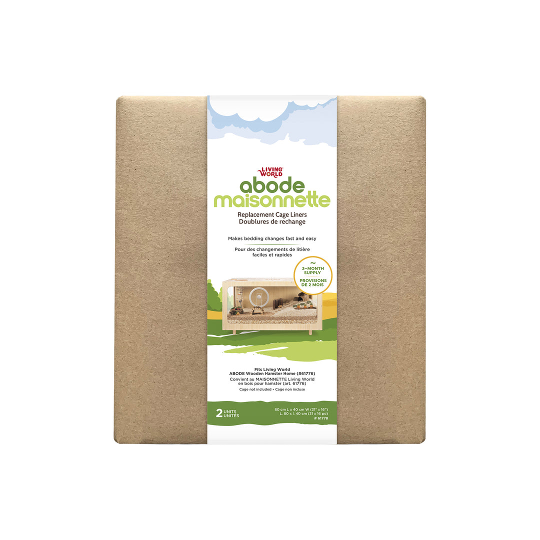 LW Doublures de Rechange pour Habitat Maisonnette x2