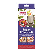 LW Gâteries Bâtonnets Calopsittes, Saveur de Fruits 90g x2