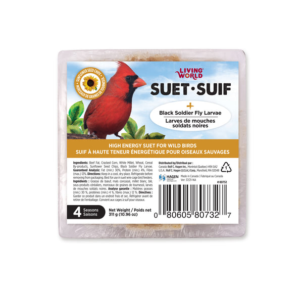 LW Suif Morceaux Graines de Tournesol 311g pour Oiseaux Sauvages