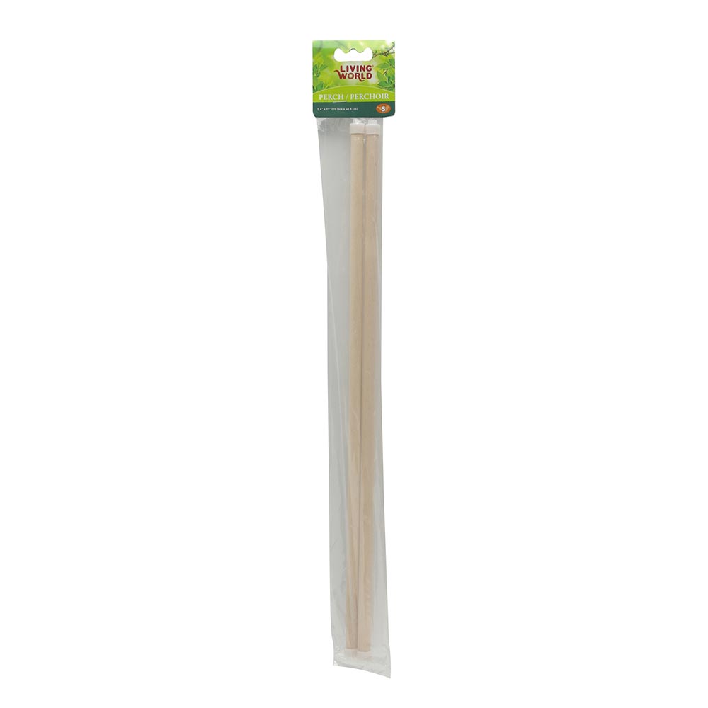 LW Perchoirs en Bois 19" Étroits x2 pour Oiseaux