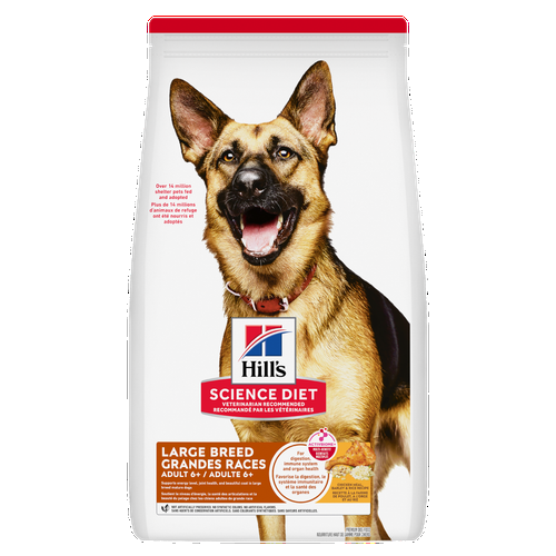 Hill's Science Diet - Poulet, Orge et Riz - Nourriture Sèche pour Chiens de Grandes Races Adulte 6+ Ans