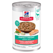 Hill's Science Diet - Chien Adulte Poids Santé (Perfect Weight) Ragoût de Légumes et Saumon - Nourriture Sèche pour Chiens