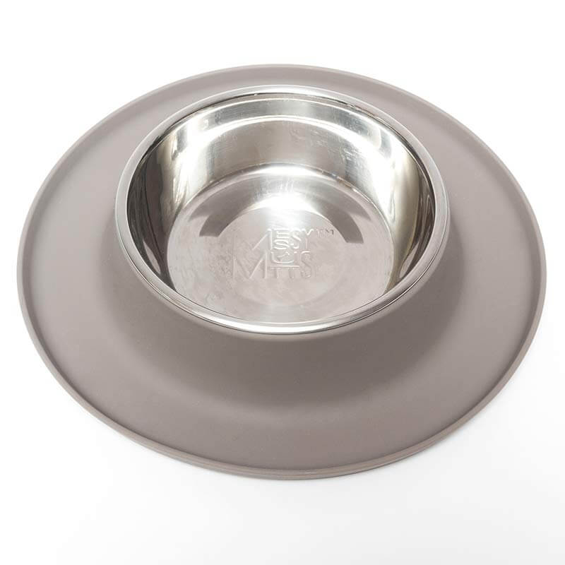 Messy Mutts - Gamelle Simple en Acier Inoxydable avec Base en Silicone - Bol pour Chiens