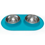 Voir l’image dans la galerie, Messy Mutts - Gamelle Double en Acier Inoxydable avec Base en Silicone - Bol pour Chiens