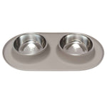 Voir l’image dans la galerie, Messy Mutts - Gamelle Double en Acier Inoxydable avec Base en Silicone - Bol pour Chiens