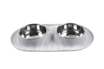 Voir l’image dans la galerie, Messy Mutts - Gamelle Double en Acier Inoxydable avec Base en Silicone - Bol pour Chiens