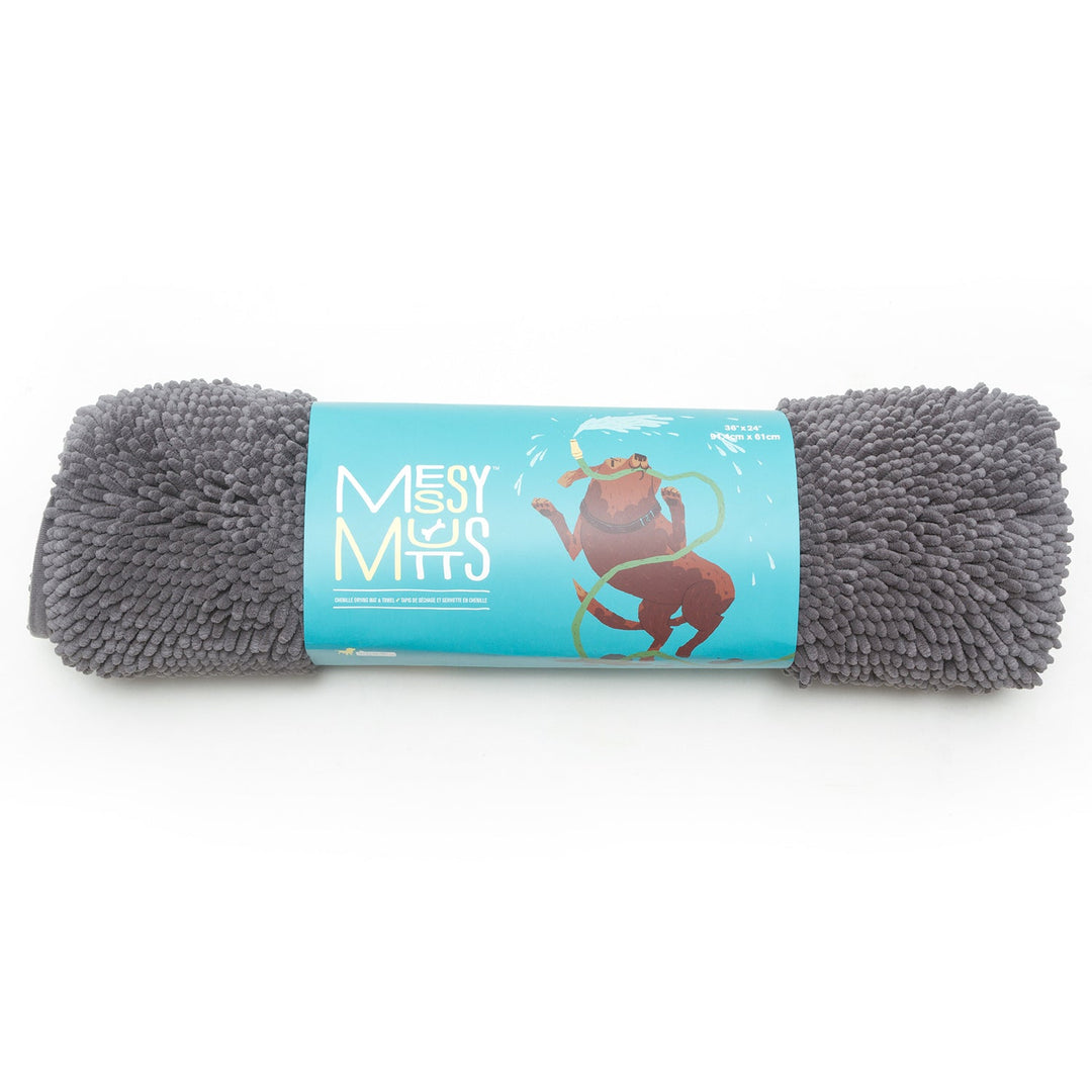 Messy Mutts - Serviette en Microfibre Chenille - Serviette pour Chiens