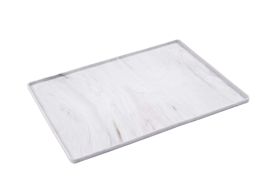 Messy Mutts - Tapis à Bols en Silicone à Rebord Surélevé - Tapis pour Bols de Chiens et Chats