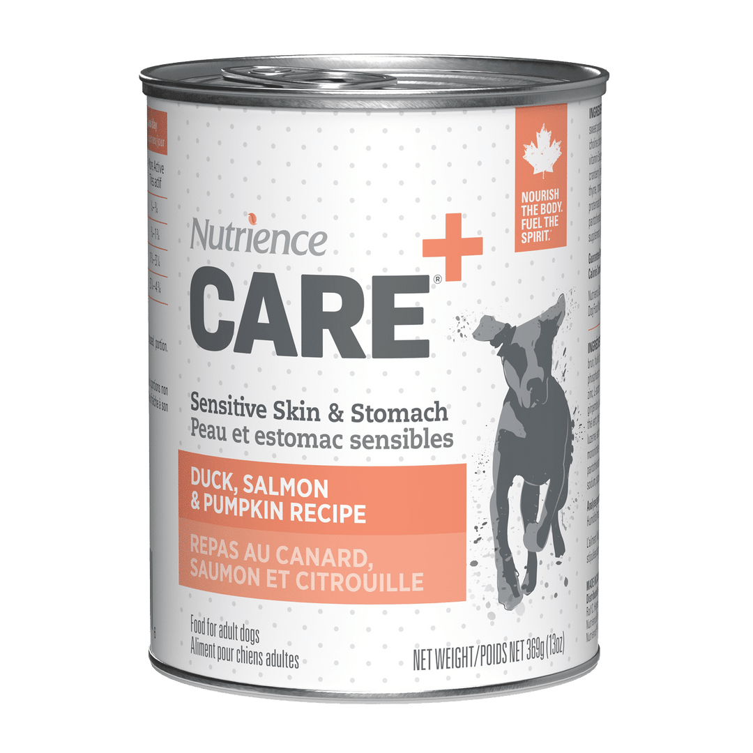 Nutrience Care - Chien Adulte Peau et Estomac Sensibles, Pâté de Canard, Saumon et Citrouille - Nourriture Humide pour Chiens