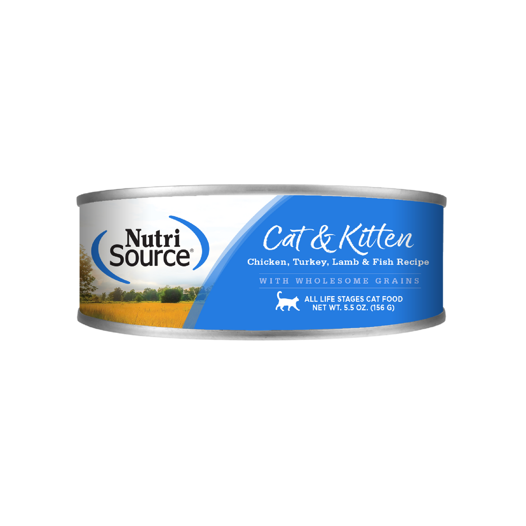 NutriSource - Chat & Chaton Pâté de Poulet, Dinde, Agneau et Poisson - Nourriture Humide pour Chats