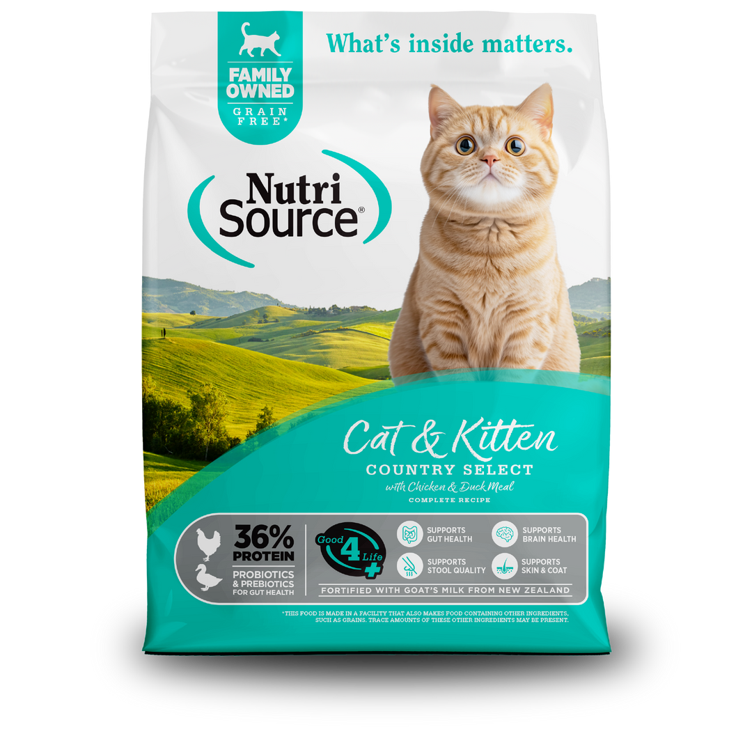 NutriSource - Country Select (Poulet et Canard) - Nourriture Sèche Sans Grains pour Chats & Chatons