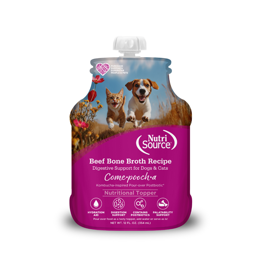 NutriSource Come-Pooch-A - Bouillon d’Os de Boeuf - Complément Alimentaire pour Chiens en Pochette