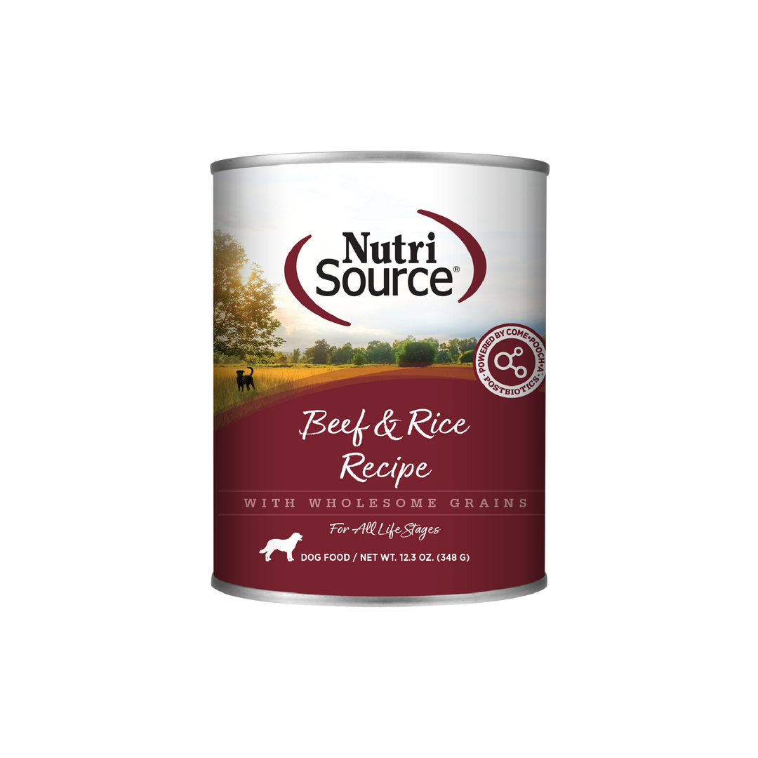 NutriSource - Chien Pâté de Boeuf et Riz - Nourriture Humide pour Chiens