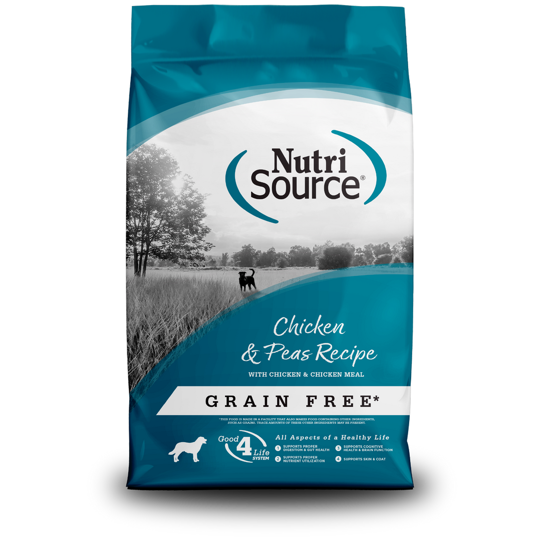 NutriSource Sans Grains - Poulet et Pois - Nourriture Sèche pour Chiens