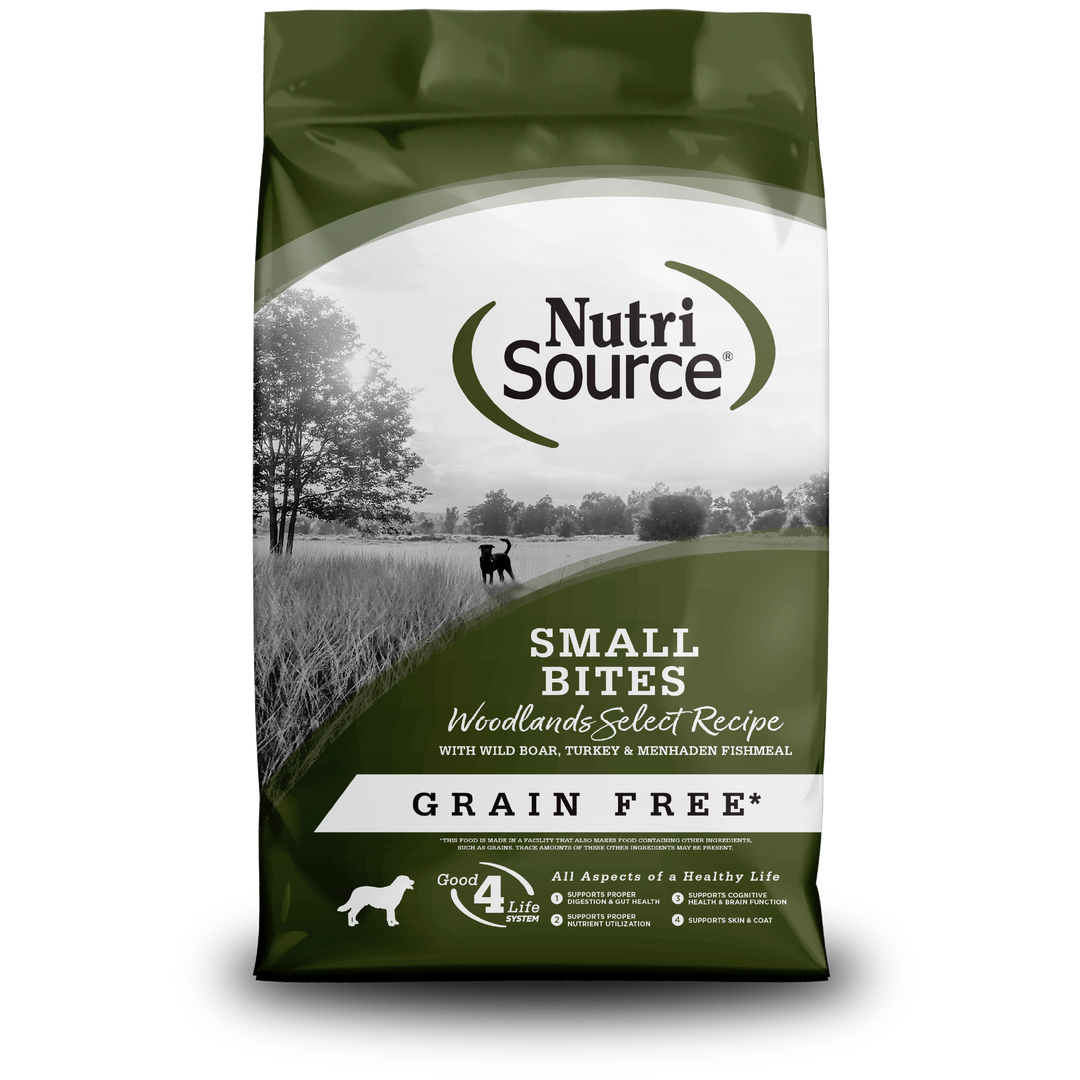 NutriSource - Chien Petites Bouchées Sanglier et Dinde - Nourriture Sèche Sans Grains pour Chiens