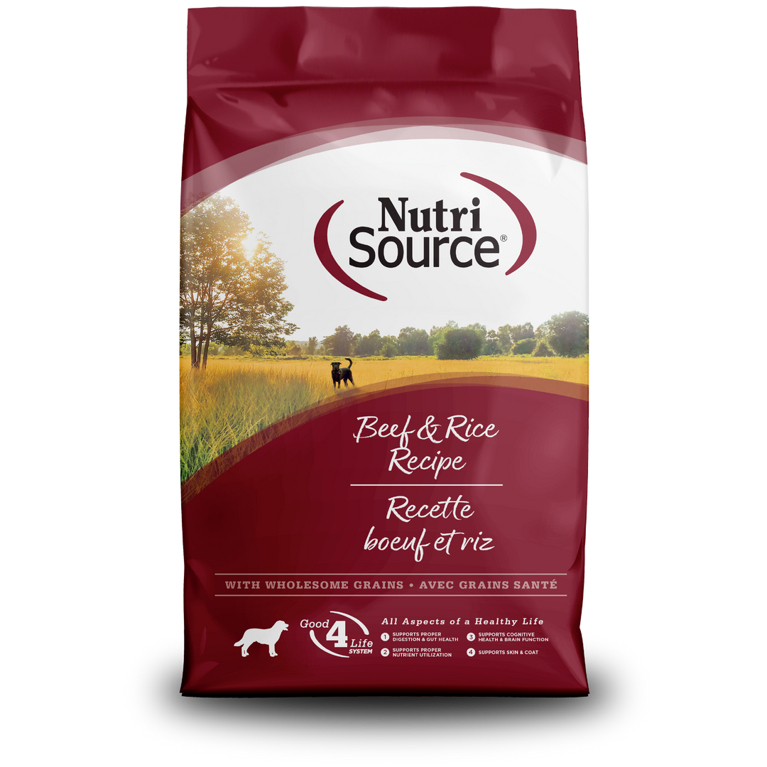 NutriSource - Chien Adulte Boeuf et Riz - Nourriture Sèche pour Chiens
