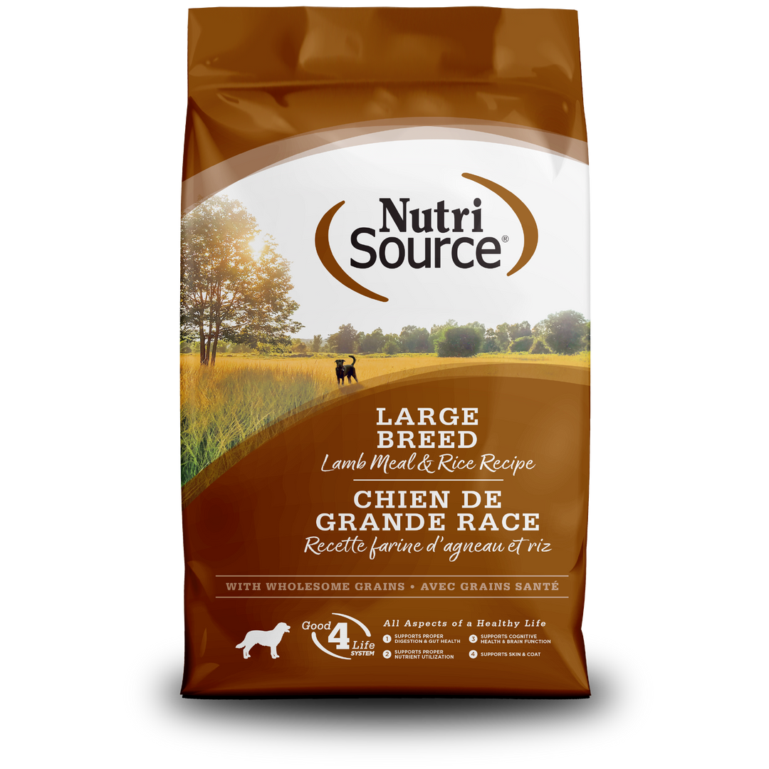 NutriSource - Chien Grande Race - Agneau et Riz - Nourriture Sèche pour Chiens