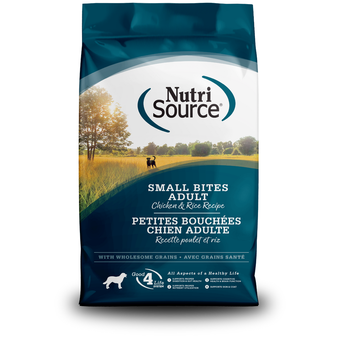 NutriSource - Chien Adulte Petite Bouchées Poulet et Riz - Nourriture Sèche pour Chiens