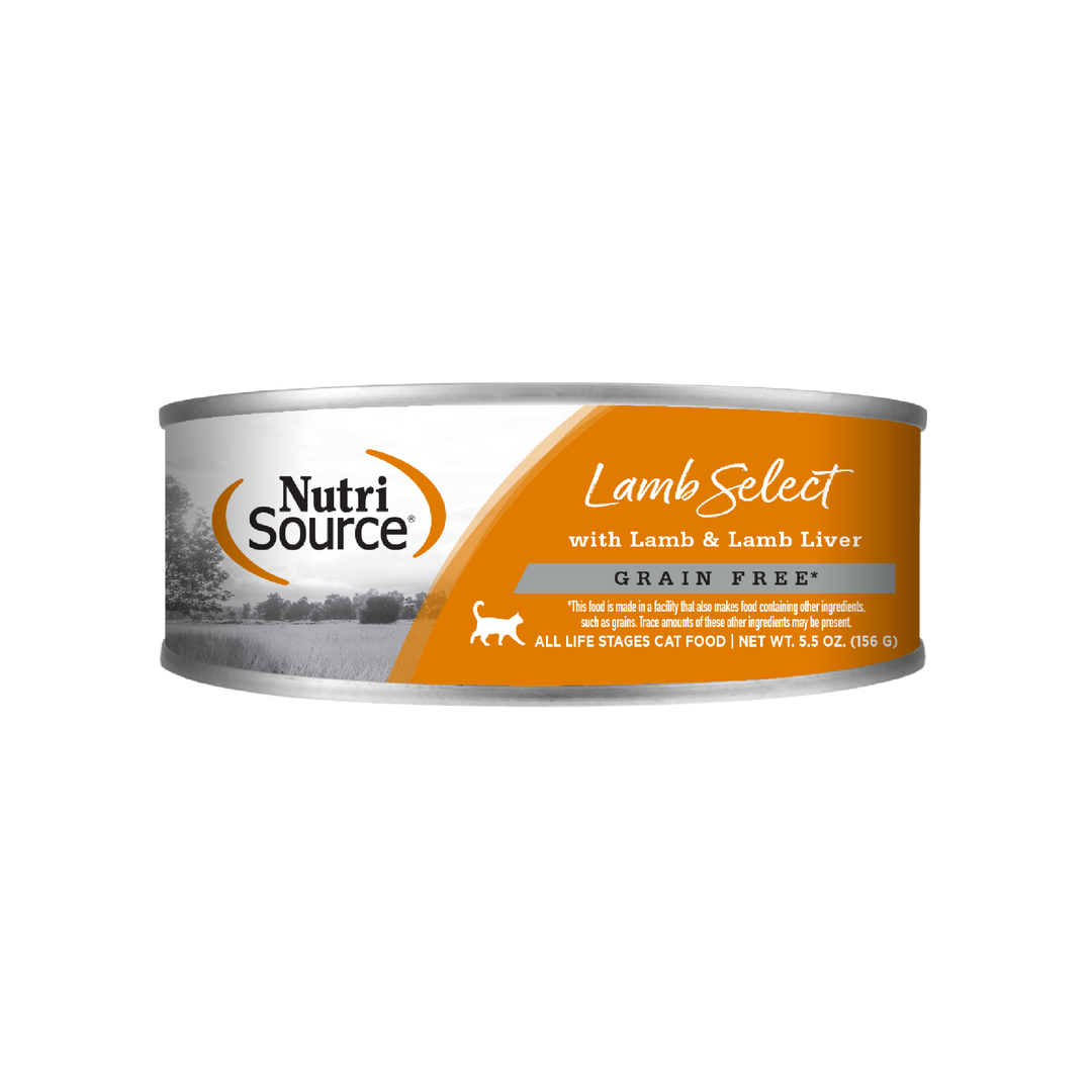 NutriSource - Lamb Select - Agneau et Foie d'Agneau - Nourriture Humide Sans Grains en Pâté pour Chats & Chatons