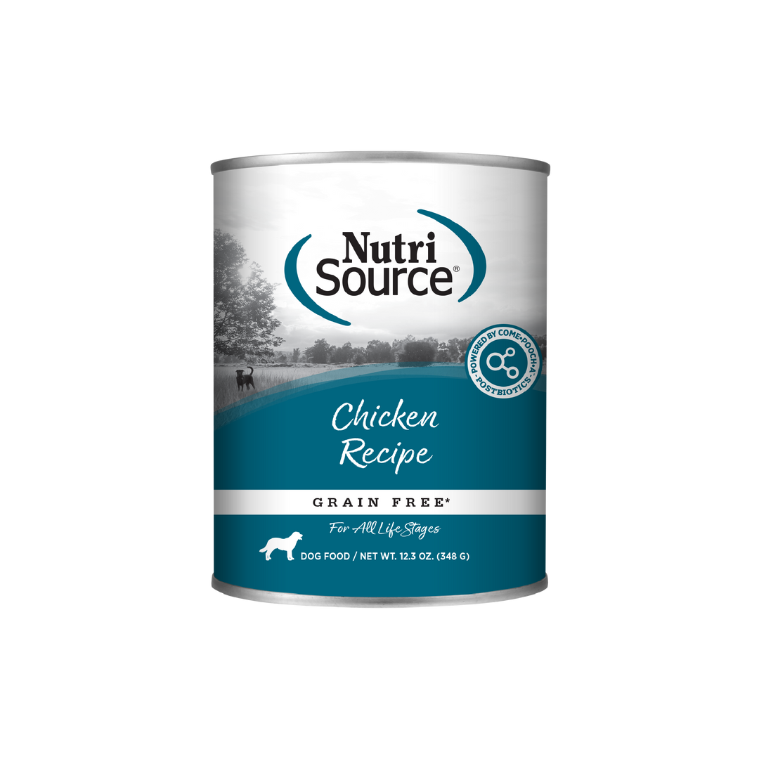 NutriSource Sans Grains - Poulet - Nourriture Humide en Pâté pour Chiens