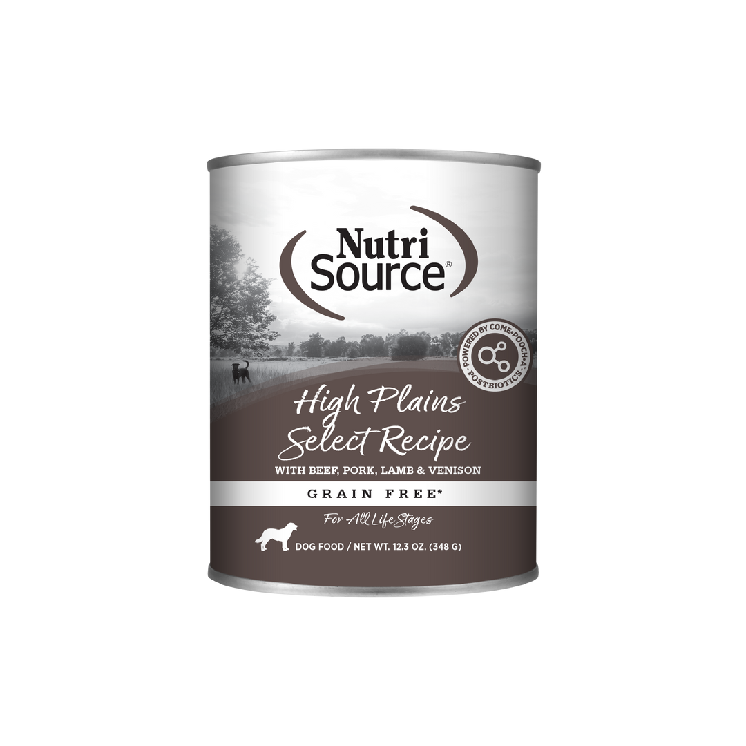 NutriSource - Chien Pâté de Boeuf, Porc, Agneau et Venaison (High Plains Select) - Nourriture Humide Sans Grains pour Chiens