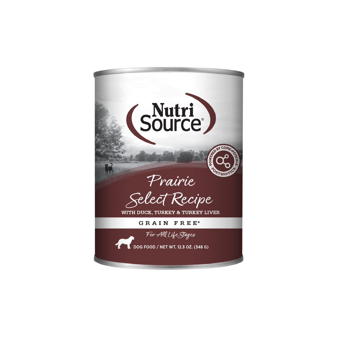 NutriSource - Chien Pâté de Canard, Dinde et Foie de Dinde (Prairie Select) - Nourriture Humide Sans Grains pour Chiens