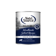 NutriSource Sans Grains - Woodlands Select - Bison, Dinde et Foie de Porc - Nourriture Humide en Pâté pour Chiens