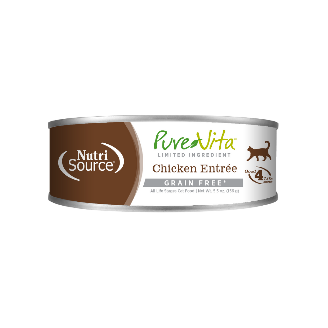 NutriSource PureVita - Chat Pâté de Poulet à Ingrédients Limités - Nourriture Humide Sans Grains pour Chats