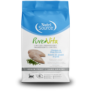 NutriSource PureVita - Poulet et Pois - Nourriture Sèche Sans Grains à Ingrédients Limités pour Chats