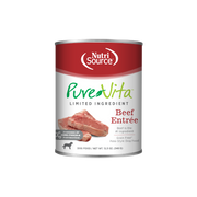 NutriSource PureVita - Pâté de Boeuf - Nourriture Humide Sans Grains à Ingrédients Limités pour Chiens